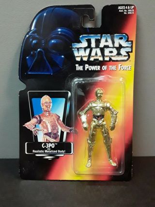 1995 Kenner Star Wars The Power Of The Force C - 3po With Realistic Metallic Body