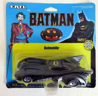 Vintage 1989 Ertl Batmobile Die - Cast Metal Batman Michael Keaton Movie Moc Rare