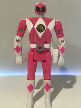 Bandai Mighty Morphin Pink Power Ranger Action Figure Flipping Head