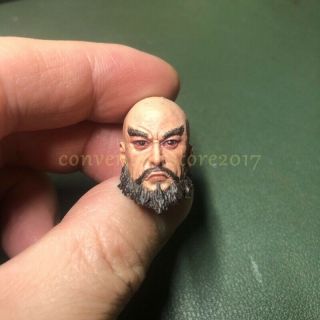 Painted 1/12 Scale Custom Buddhist Monk Master Kong Fu Head Sculpt For 6 " Figure