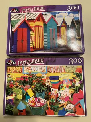 Set Of 2 - 300 Piece Jigsaw Puzzles - Puzzlebug - Cra - Z - Art