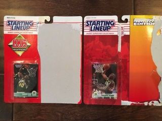 1994 And 1995 Starting Lineup Shawn Kemp Cards Only Seattle Supersonics Nba