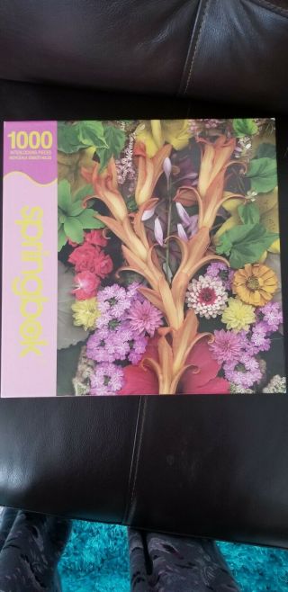 Springbok Solstice Floral 1000 Piece Puzzle.  Opened Box But Never Put Together