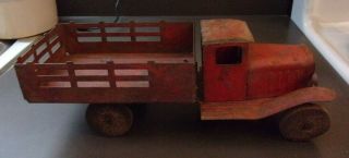 Vintage Wyandotte or Marx Red Truck Pressed Steel Toy 3