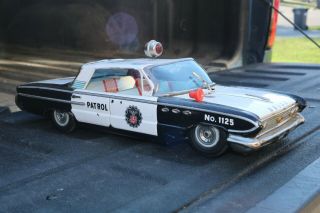Nomura Modern Toys 1961 Buick Lesabre Police Patrol Car Tin Friction 16 "