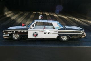 Nomura Modern Toys 1961 Buick LeSabre Police Patrol Car Tin Friction 16 