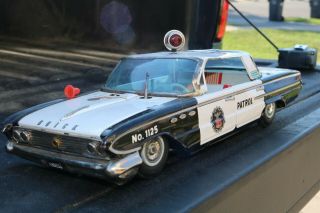 Nomura Modern Toys 1961 Buick LeSabre Police Patrol Car Tin Friction 16 