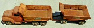 Vintage 1950s Buddy L Dump Truck And Trailer.