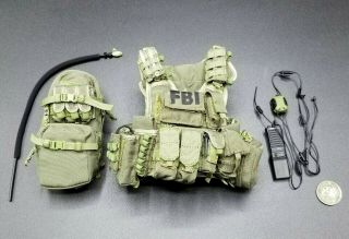 1:6 Soldier Story Fbi Hrt Vest Pouch Set 12 " Gi Joe Dragon Bbi Swat Army Seal