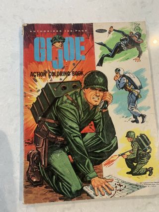 Vintage G I Joe 1964 - Action Coloring Book (soldier) - Whitman 1156 (1965)