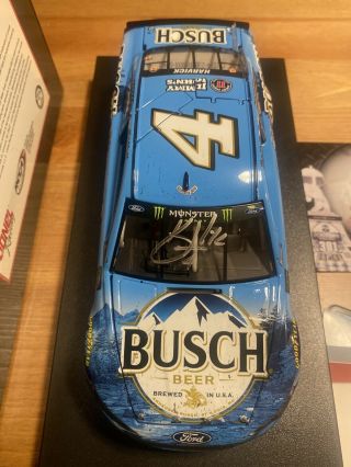 Kevin Harvick 2018 1/24 Hampshire Win Busch Beer Autograph Signed Nh Nhms