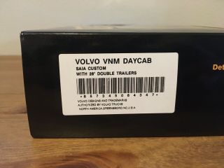 PEM VOLVO DAYCAB W/PUP TRAILERS SAIA 1:64 SCALE 3