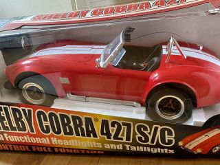 Shelby Cobra 427 Rc 1:10 Red Remote Control Full Function In Orig Box Mustang