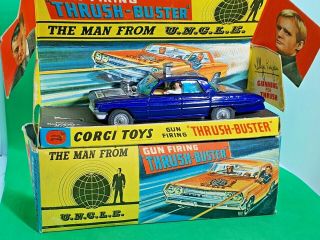 Vintage Corgi 497 The Man From Uncle Thrush Buster In Its Box & Plinth