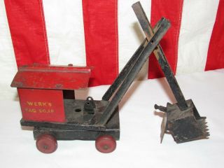 Vintage 1930’s Era Metal Craft Toy Steam Shovel Werk 