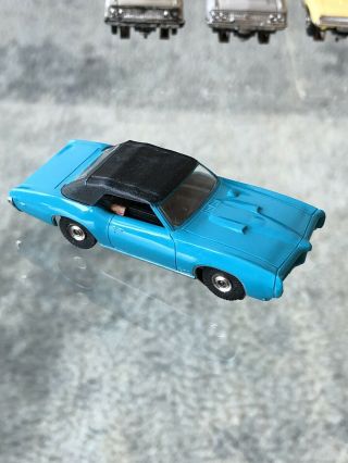 Vintage Aurora Thunderjet Pontiac GTO Slot Car - Medium Blue RARE 2