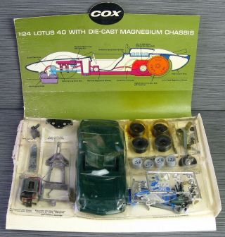 Slot Car Cox Lotus 30/40 Nos Kit Everything Vintage 1/24 Scale