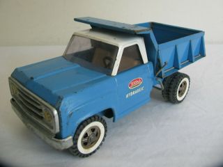Vintage 1964 - 69 Tonka Toys Blue & White Hydraulic Dump Truck 520 Vg