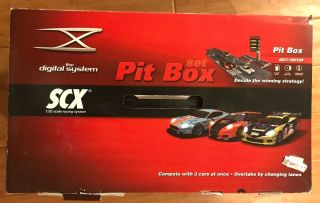 SCX Digital 1/32 Slot Car Pit Box Set 1:32 Complete & Rare 2