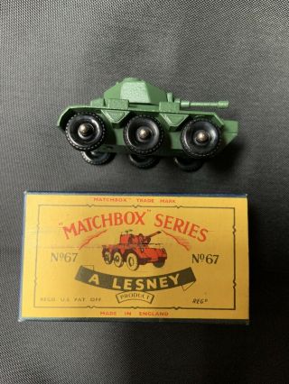 Vintage Matchbox Lesney No.  67a Saladin Armoured Car Box