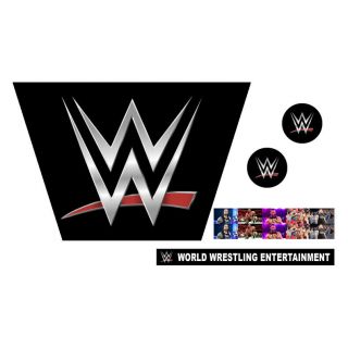 Wwf/wwe Mattel Wwe Network Logo Black Custom Wrestling Ring Sticker Set