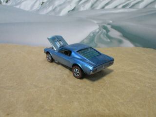 Hot Wheels Redline Custom Mustang,  Ice Blue,  Louvered Window,  Ohs