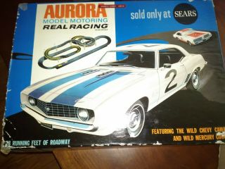 Vintage 1970 Aurora Model Motoring Ho Scale.  Set No 1981.  Made In Usa.