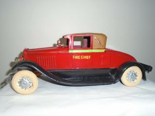 KINGSBURY FIRE CHIEF EARLY 1930 ' s PRESSED STEEL CAR RESTORED 2