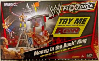 Flex Force Wwe Money In The Bank Ring Wwf Wrestling Ring Playset W/ Sounds