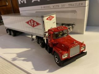 First Gear 1/34 scale Truck,  R Model Mack Tractor w/35’ Trailer APA Transport 2