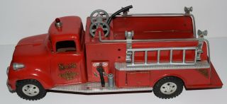 Vintage 1957 Tonka 46 Pumper Fire Truck Round Fender Ford All As Found