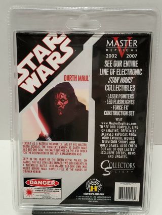 Star Wars Master Replicas DARTH MAUL LIGHTSABER (Red) LASER POINTER SW - 610 2007 2