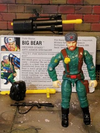 Gi Joe 1992 Big Bear 100 Complete & File Card Oktober Guard