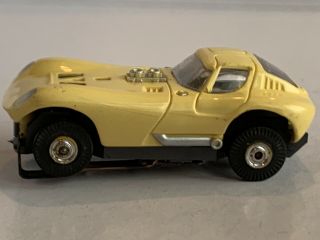 Vintage Aurora Thunderjet 500 Cheetah HO Slot Car in YELLOW 2