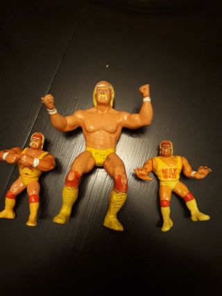 Three Vintage Wwf Hulk Hogan Wresting Figures Wwe Action Figures