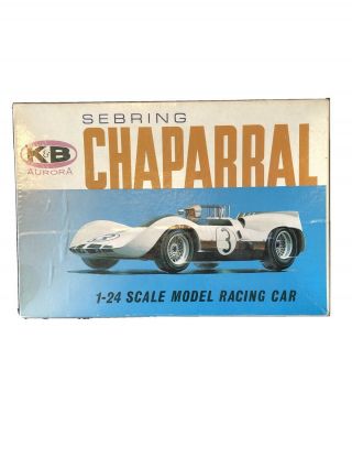 Old 1/24 K&b / Aurora 1804:800 Chaparral Slot Car Kit / Box - 1965