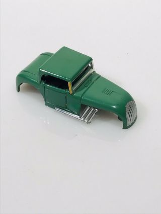 Aurora Thunderjet Tjet Olive Green Hot Rod Ho Slot Car Body