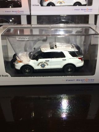 1/43 First Response California Highway Patrol Chp Ford Utility White Diecast Car