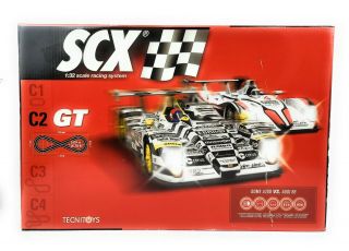 Scx Tecnitoys C2 Gt 1:32 Scale Slot Car Racing System Dome Judd Vs Audi R8 80760