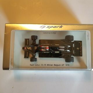 Sparks Minimax Diecast 1:43 Team Lotus 79 N.  5 Winner Belgium Gp 1978