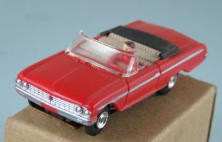 Aurora Ho Model Motoring Vintage Vibrator 1962 Ford Red Convertible Slot Car