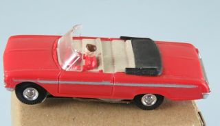 Aurora HO Model Motoring Vintage Vibrator 1962 Ford Red Convertible Slot Car 2