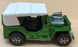 Vintage 1970 - 71 Mattel Hot Wheels Redline Geen Metallic Grass Hopper Jeep Ex