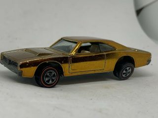 Vintage 1969 Hotwheels Redline Custom Dodge Charger - Metallic Copper/gold