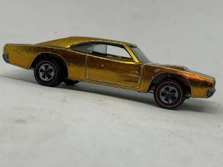 Vintage 1969 Hotwheels Redline Custom Dodge Charger - Metallic Copper/Gold 2