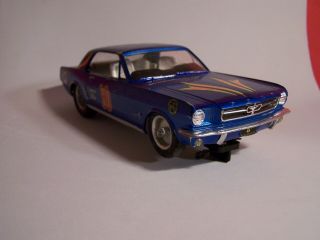 Vintage 1965 Ford Mustang Coupe Slot Car - Blue