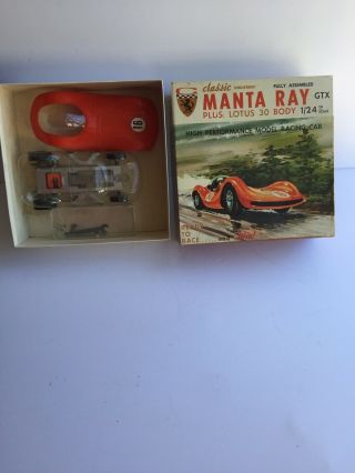 Classic Manta Ray & Lotus 1/24 scale slot car & box For Parts/Repair - Incomplete 2