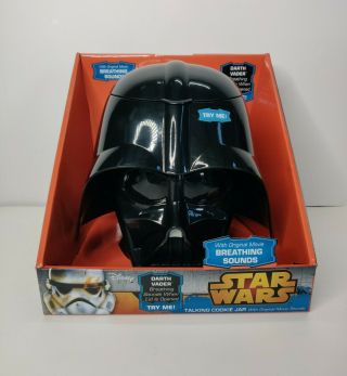 Star Wars Darth Vader Breathing Sounds Plastic Cookie Jar / Figure