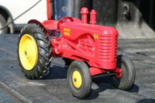 Lincoln Toy Massey Harris 44 Farm Tractor - Made in Canada - Cast - repainted 2