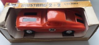 1965 Mustang Gt350,  Vintage 1/32 Scale Slot Car,  With Driver